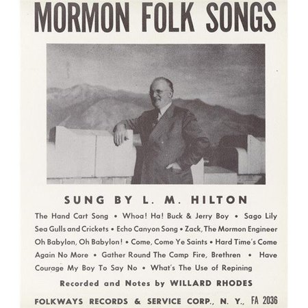SMITHSONIAN FOLKWAYS Smithsonian Folkways FW-02036-CCD Mormon Folk Songs FW-02036-CCD